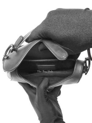 Dior Black Ultra Matte Calfskin Mini Saddle Bag