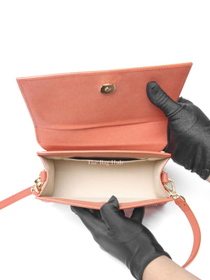 Jacquemus Brick Brown Nubuck Leather Le Grand Chiquito Top Handle Bag