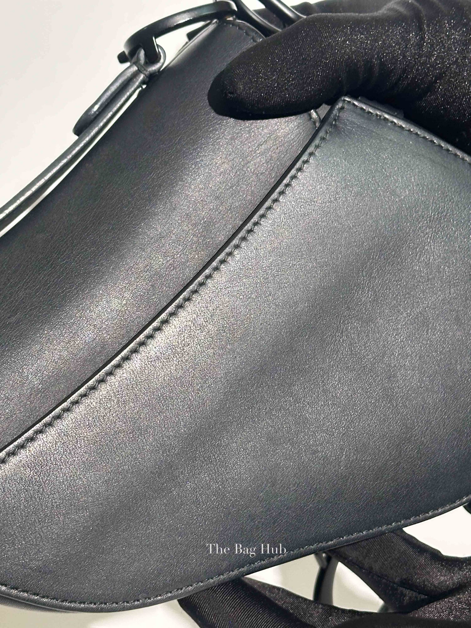 Dior Black Ultra Matte Calfskin Mini Saddle Bag
