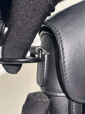 Dior Black Ultra Matte Calfskin Mini Saddle Bag