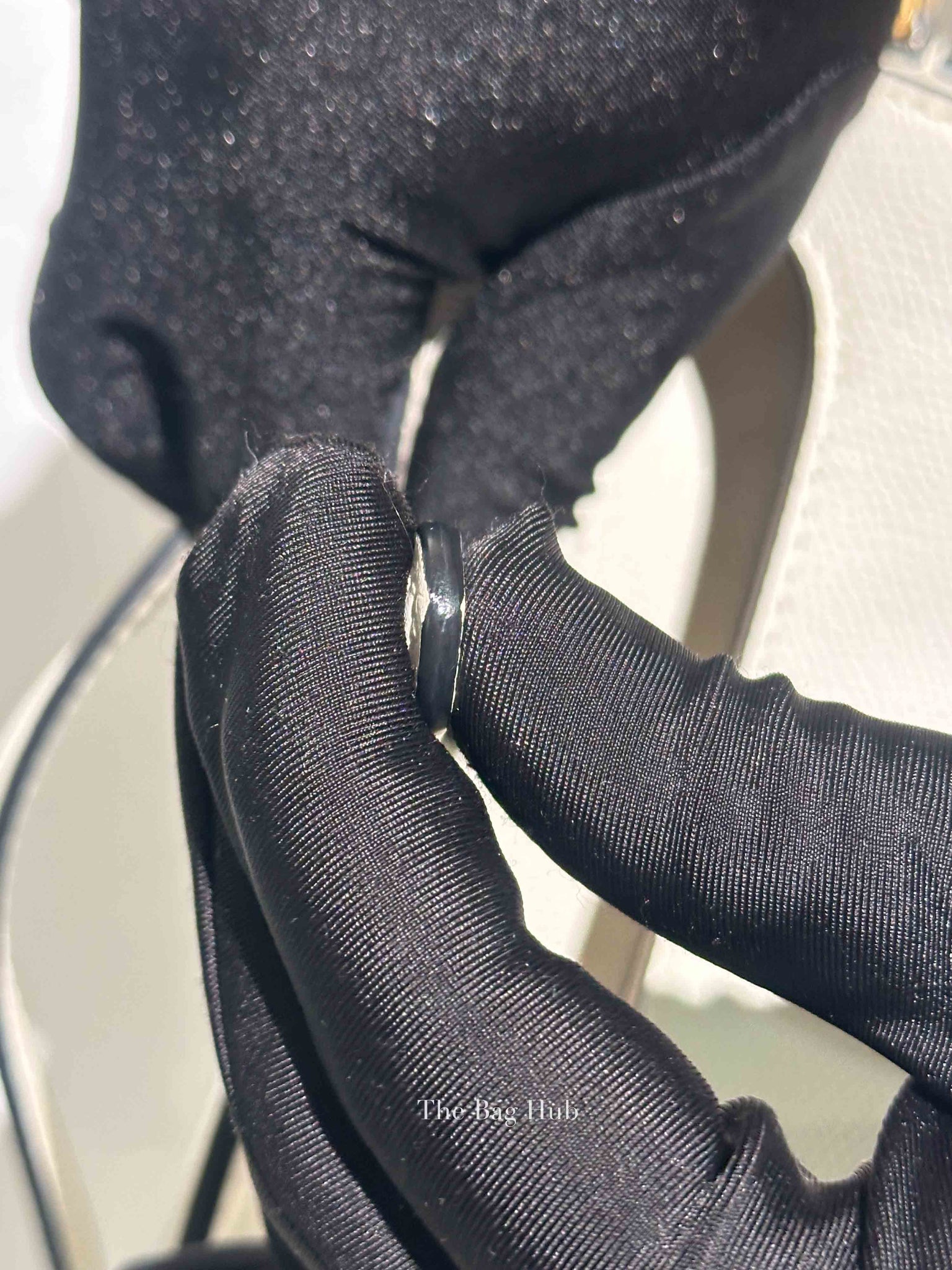 Dior White Grained Calfskin Mini Saddle Bag