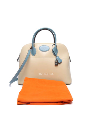 Hermes Vanille/Bleu Jean Swift Bolide 35 Bag