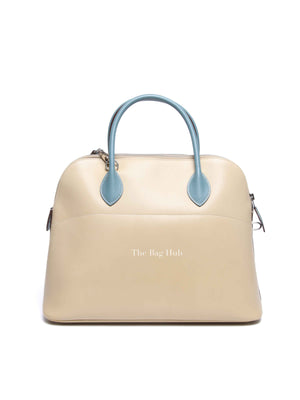 Hermes Vanille/Bleu Jean Swift Bolide 35 Bag