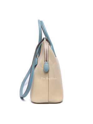 Hermes Vanille/Bleu Jean Swift Bolide 35 Bag