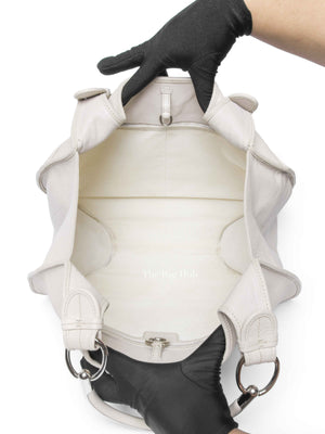 Dior Ivory Calfskin 61 Medium Tote Bag