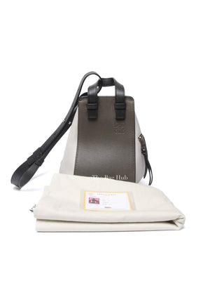 Loewe Khaki Green/Black/Soft White Calfskin Small Hammock Bag