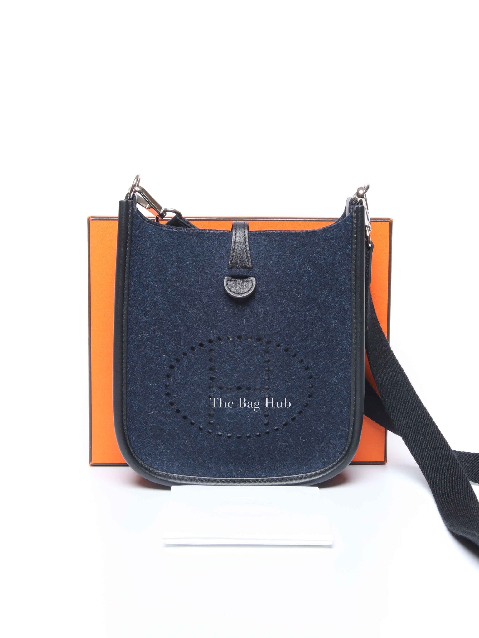 Hermes Bleu Nuit/Black Swift Sangle Wooly Evelyne TPM Bag