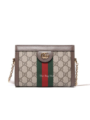 Gucci Brown GG Supreme Canvas Ophidia Mini Shoulder Bag