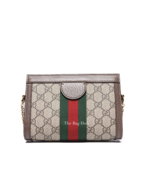 Gucci Brown GG Supreme Canvas Ophidia Mini Shoulder Bag