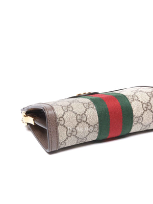 Gucci Brown GG Supreme Canvas Ophidia Mini Shoulder Bag