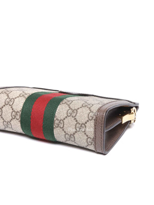 Gucci Brown GG Supreme Canvas Ophidia Mini Shoulder Bag