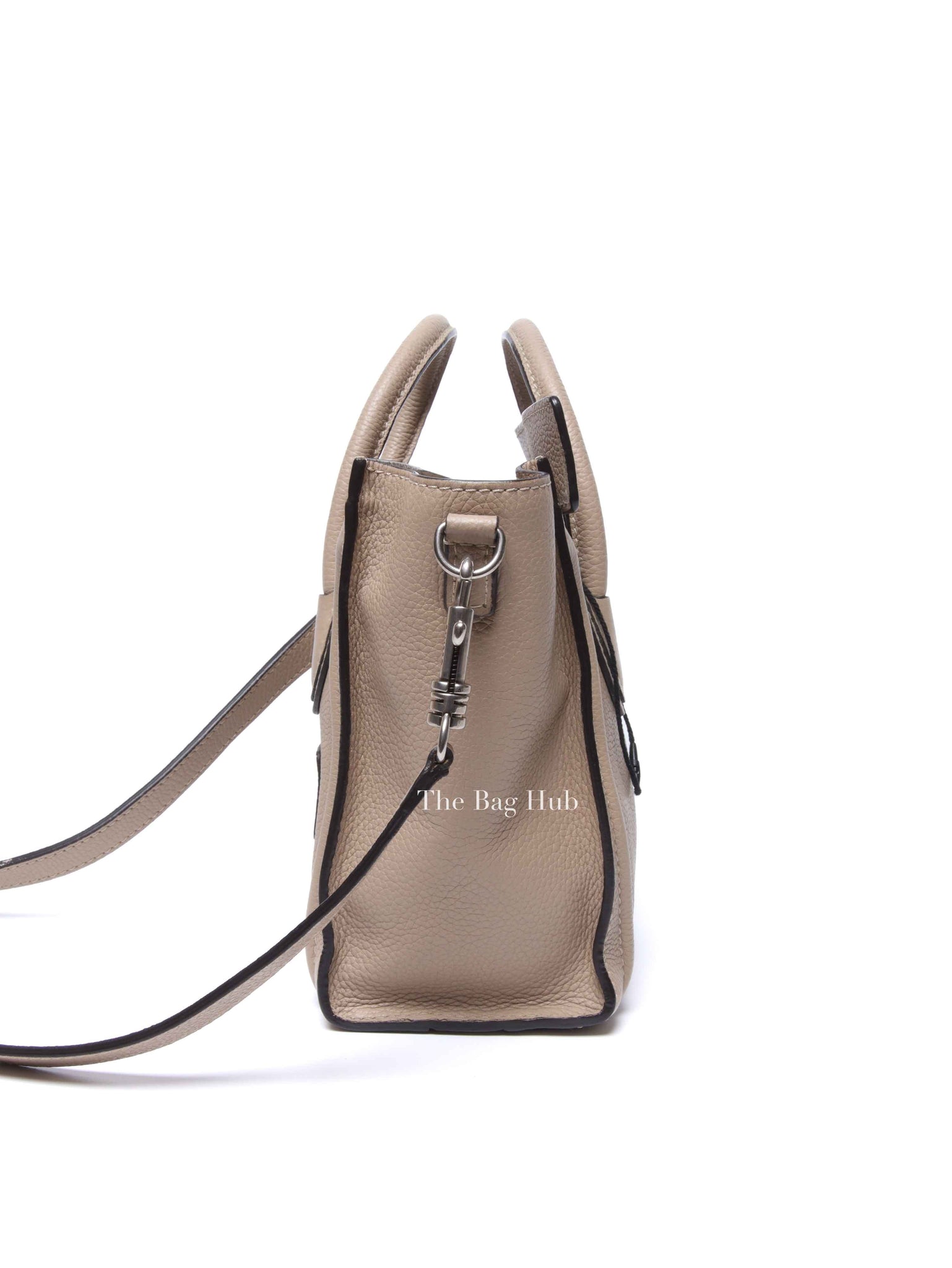 Celine Beige Drummed Calfskin Nano Luggage Bag