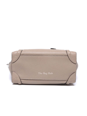 Celine Beige Drummed Calfskin Nano Luggage Bag