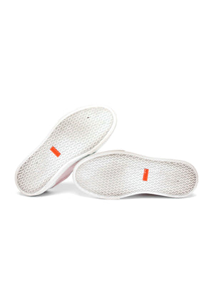 Hermes Framboise/Blanc Canvas Day Sneakers Size 38.5 PHW