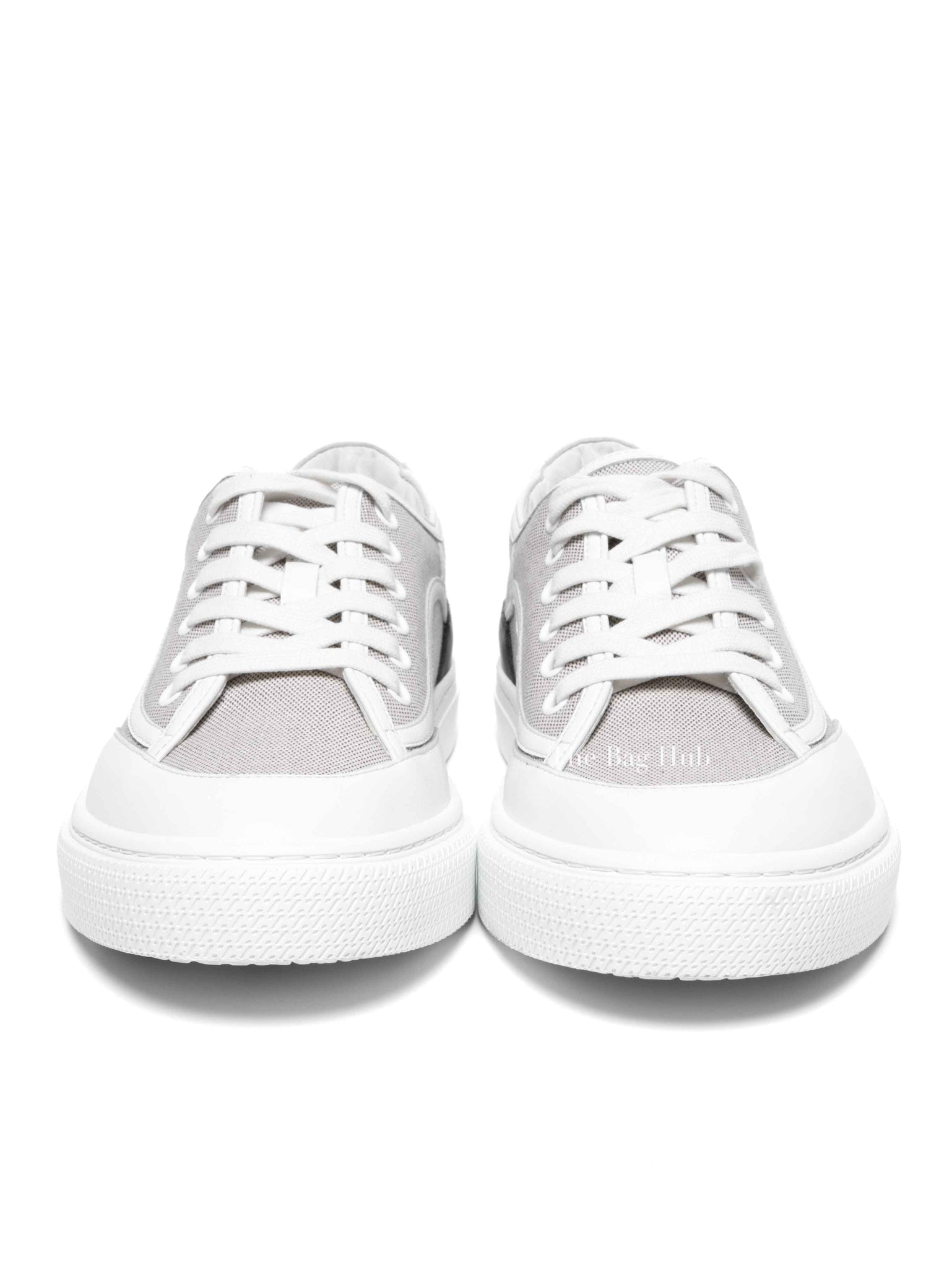 Hermes Prunoir/Blanc Leather Get Sneakers Size 38.5