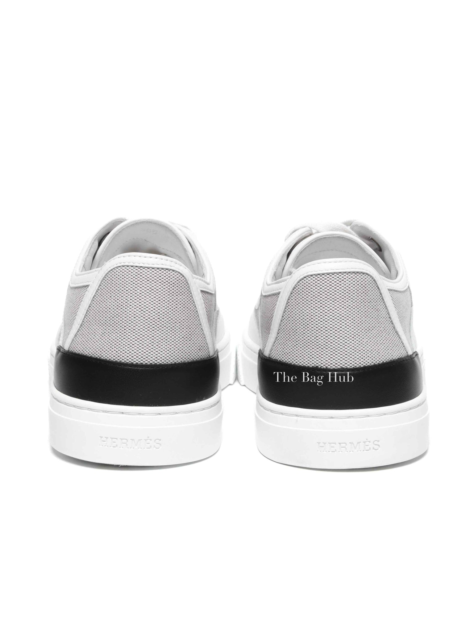 Hermes Prunoir/Blanc Leather Get Sneakers Size 38.5