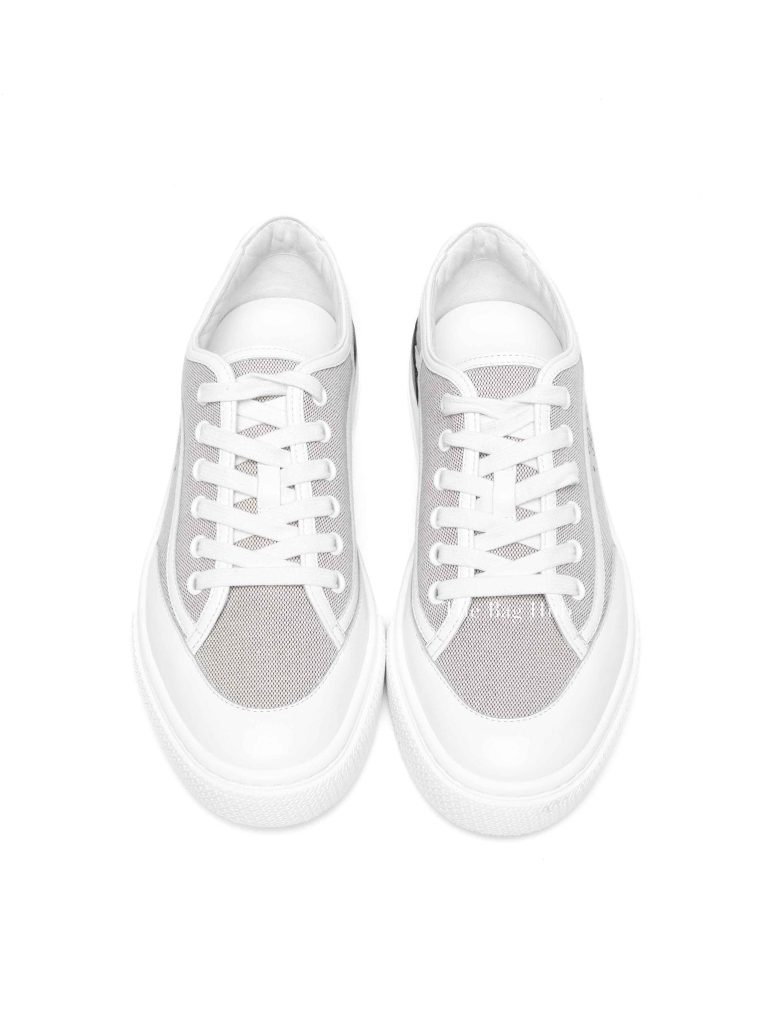 Hermes Prunoir/Blanc Leather Get Sneakers Size 38.5