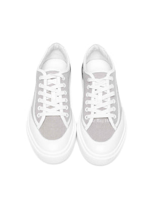 Hermes Prunoir/Blanc Leather Get Sneakers Size 38.5
