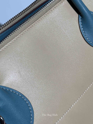 Hermes Vanille/Bleu Jean Swift Bolide 35 Bag