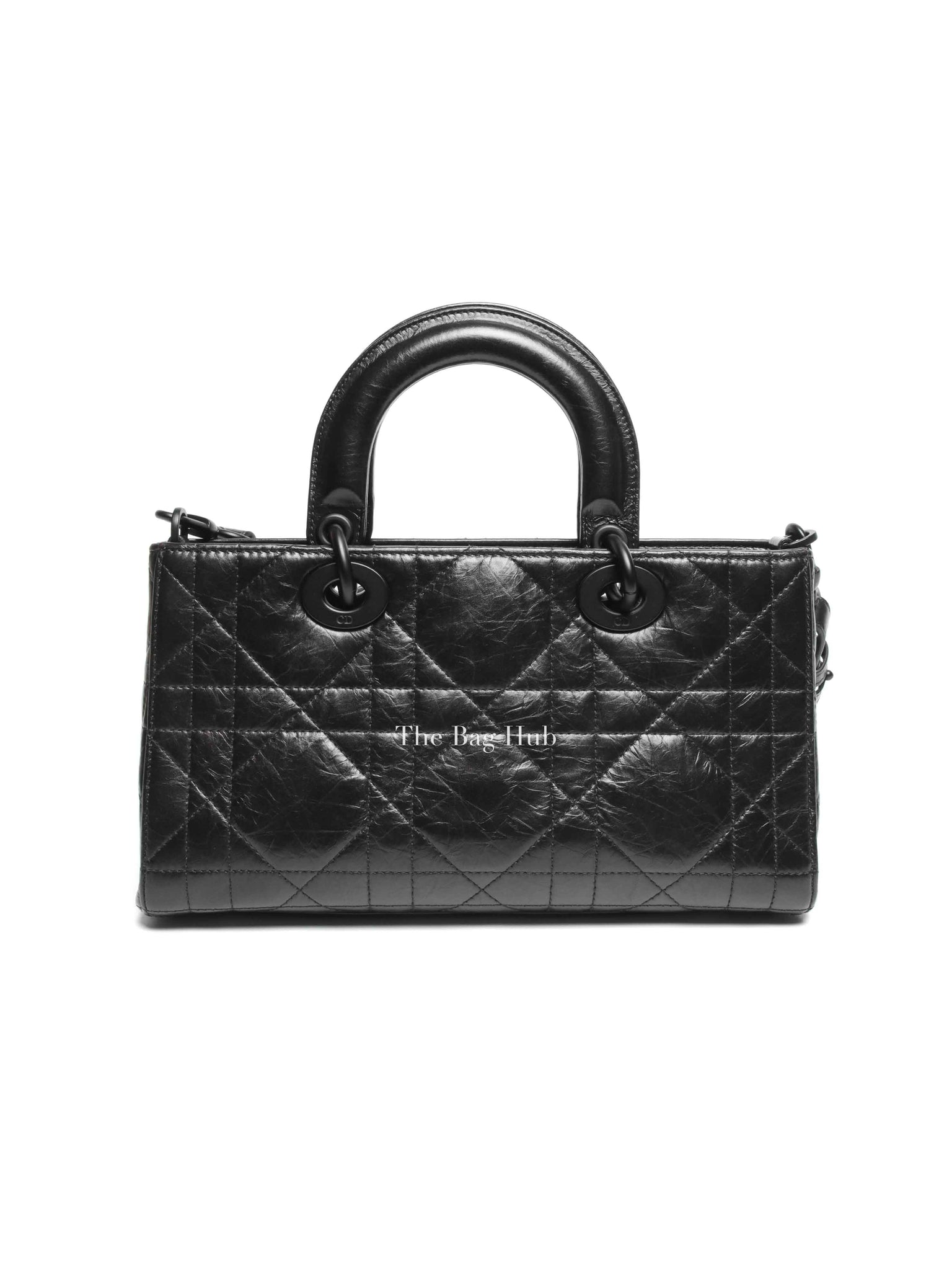 Dior Black Macrocannage Crinkled Calfskin Small Lady D-Sire My ABCDior Bag