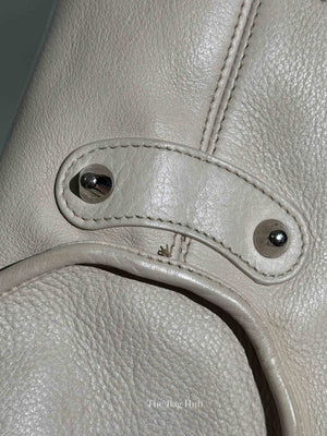 Dior Ivory Calfskin 61 Medium Tote Bag
