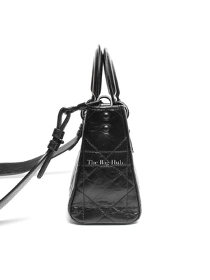 Dior Black Macrocannage Crinkled Calfskin Small Lady D-Sire My ABCDior Bag