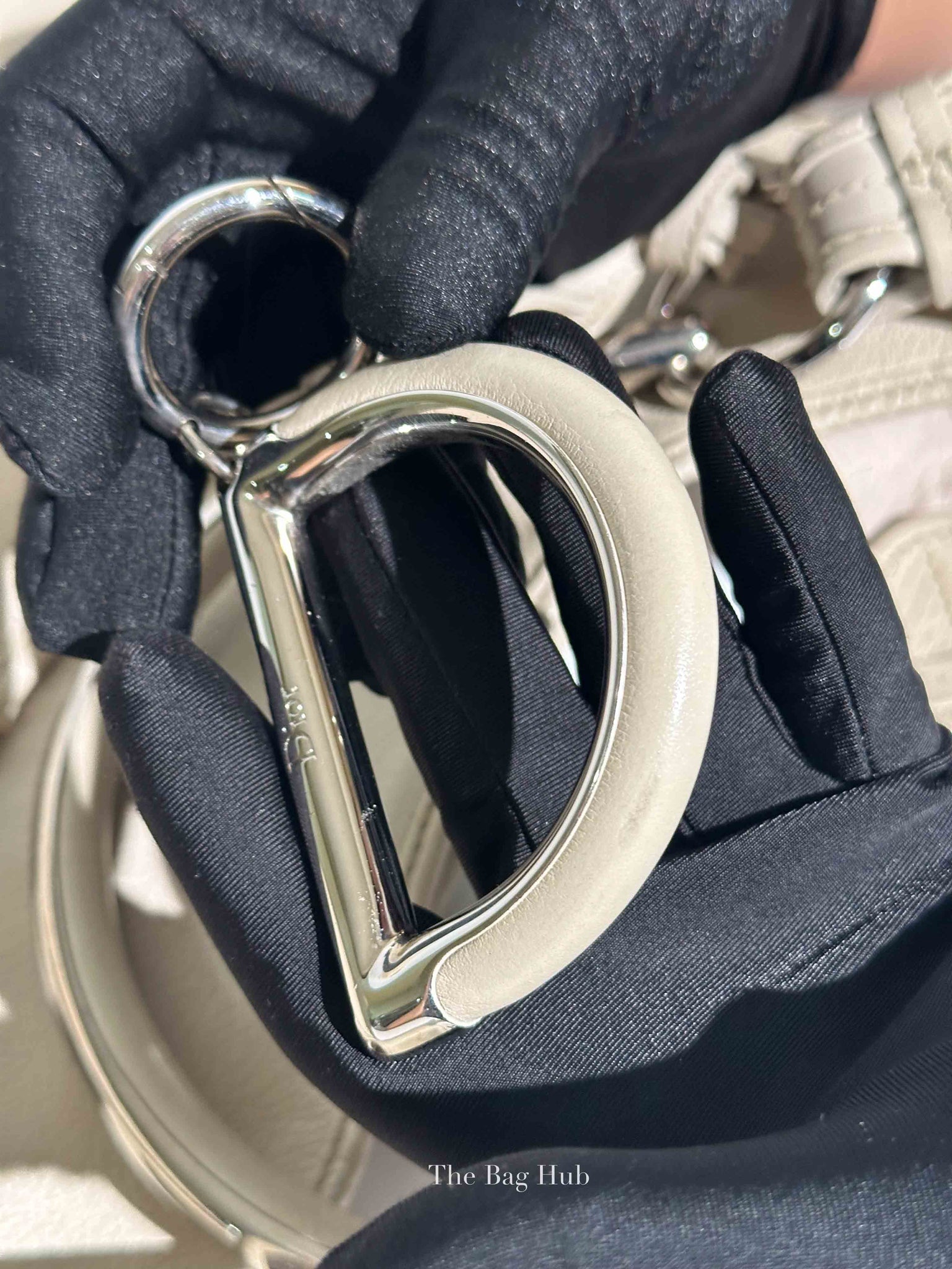 Dior Ivory Calfskin 61 Medium Tote Bag
