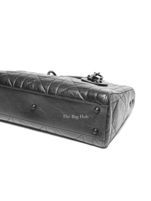 Dior Black Macrocannage Crinkled Calfskin Small Lady D-Sire My ABCDior Bag