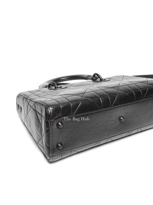 Dior Black Macrocannage Crinkled Calfskin Small Lady D-Sire My ABCDior Bag