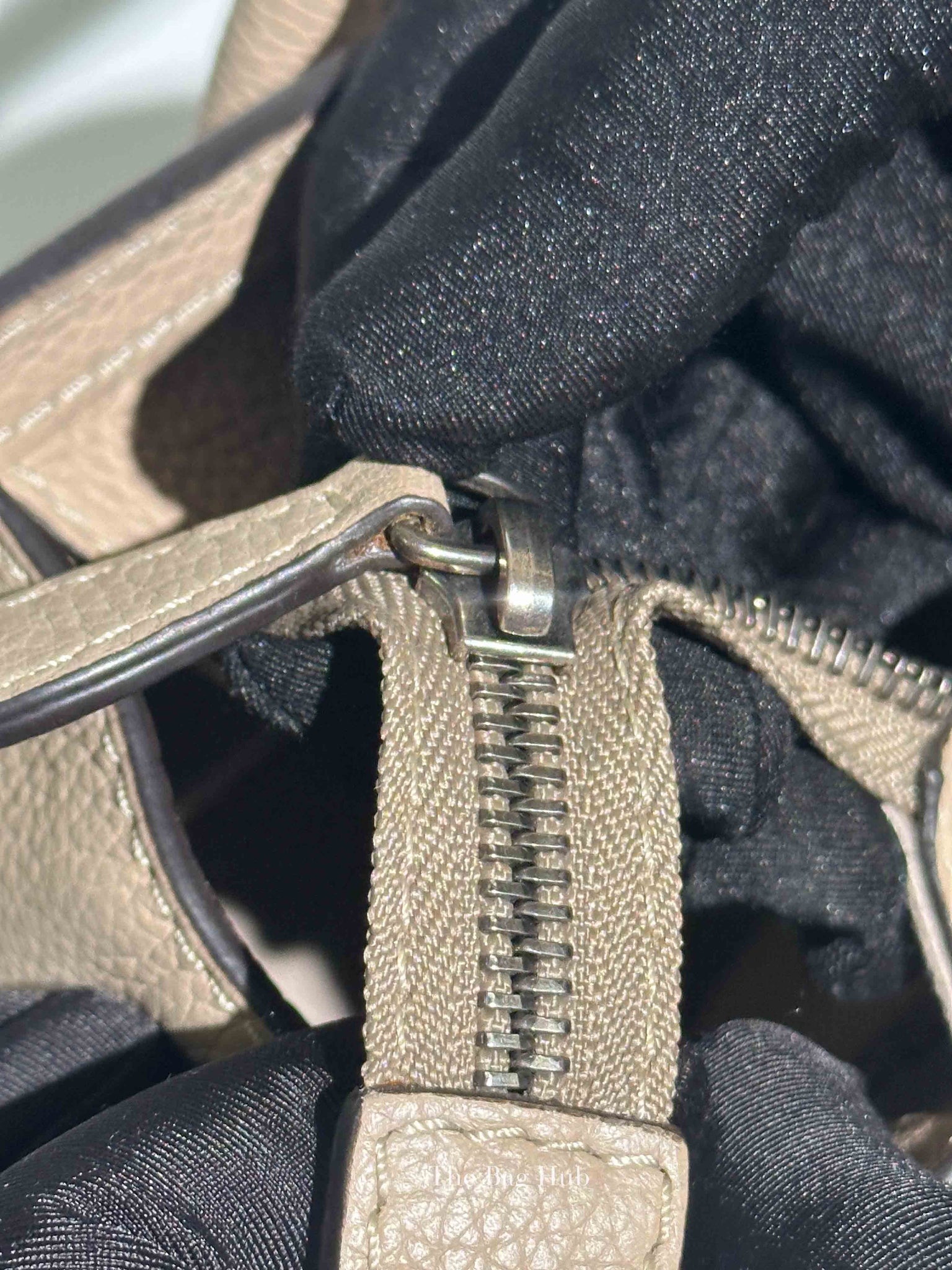Celine Beige Drummed Calfskin Nano Luggage Bag