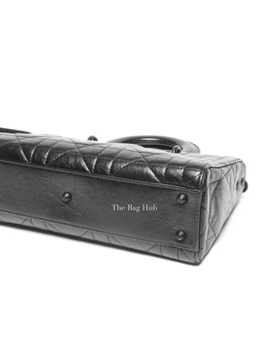 Dior Black Macrocannage Crinkled Calfskin Small Lady D-Sire My ABCDior Bag