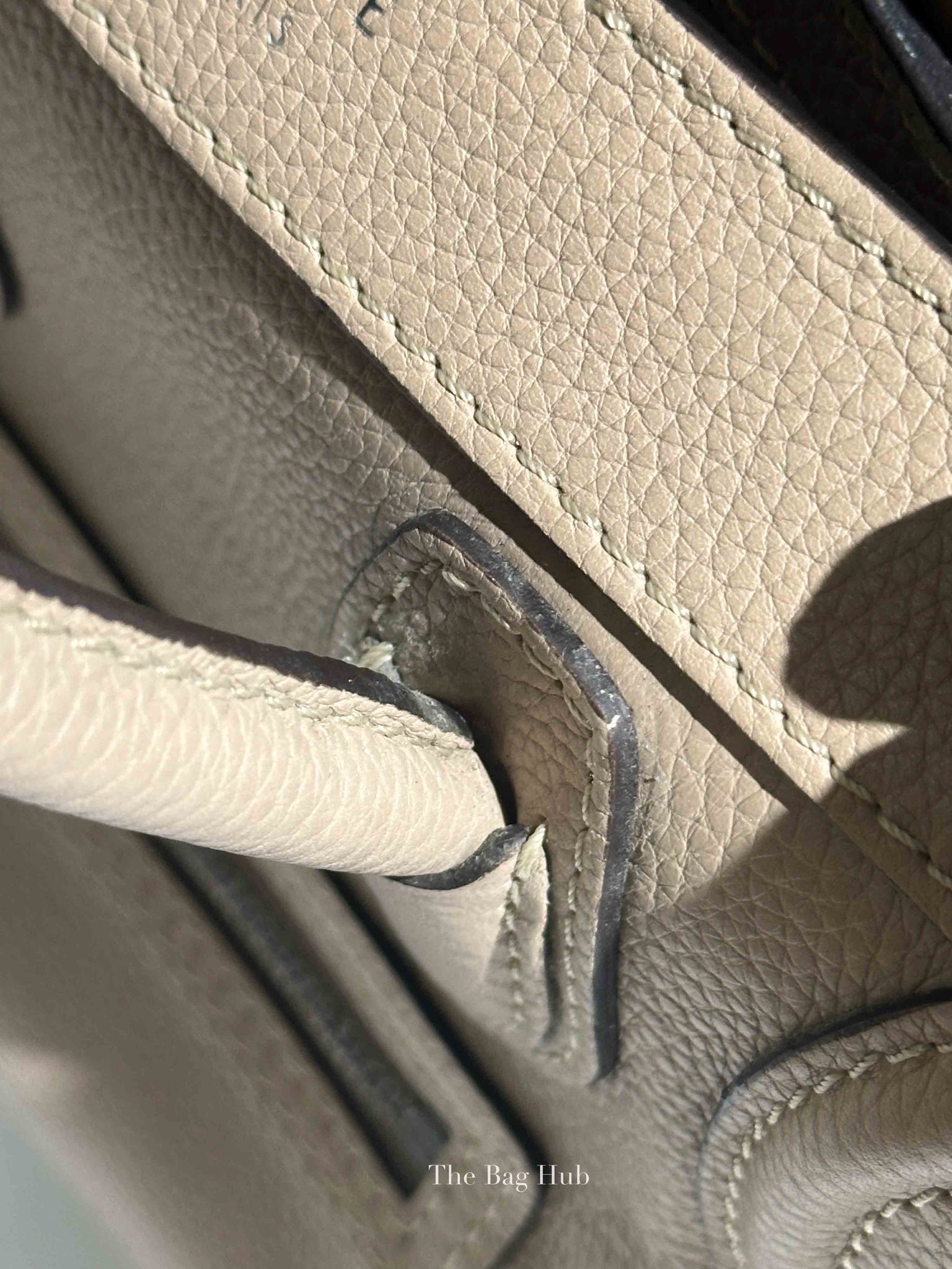 Celine Beige Drummed Calfskin Nano Luggage Bag