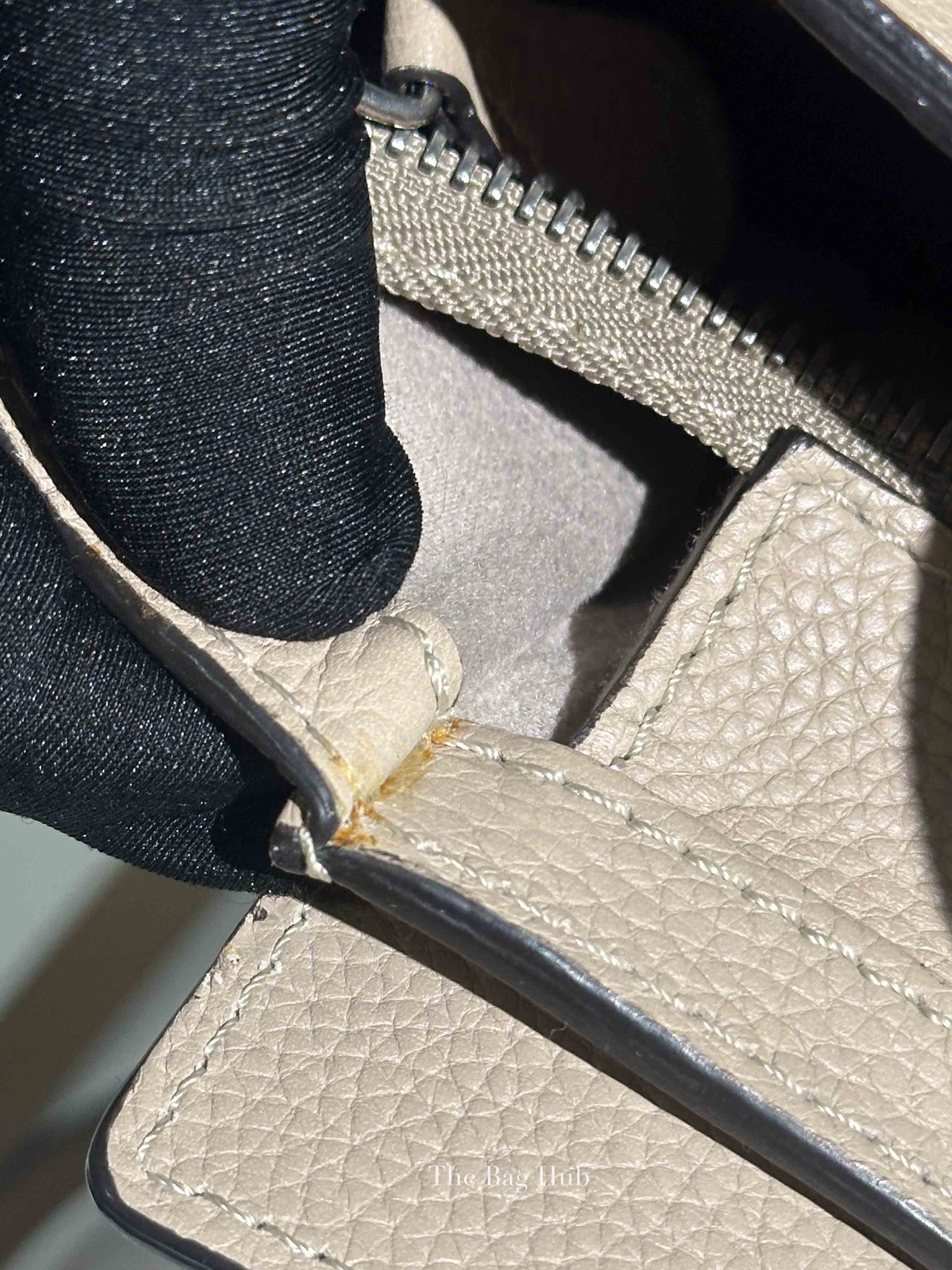 Celine Beige Drummed Calfskin Nano Luggage Bag