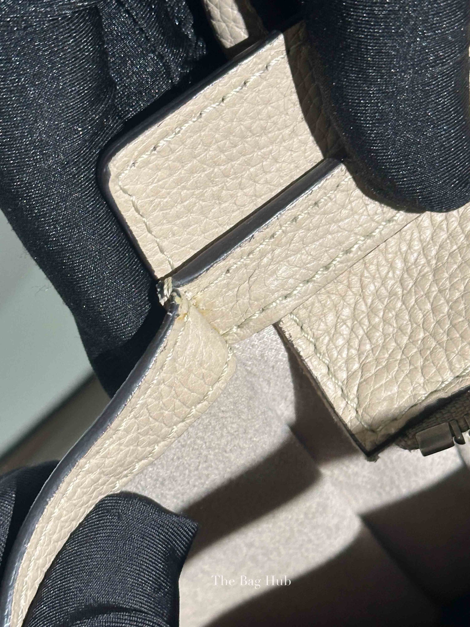 Celine Beige Drummed Calfskin Nano Luggage Bag