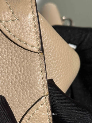 Celine Beige Drummed Calfskin Nano Luggage Bag