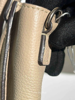 Celine Beige Drummed Calfskin Nano Luggage Bag