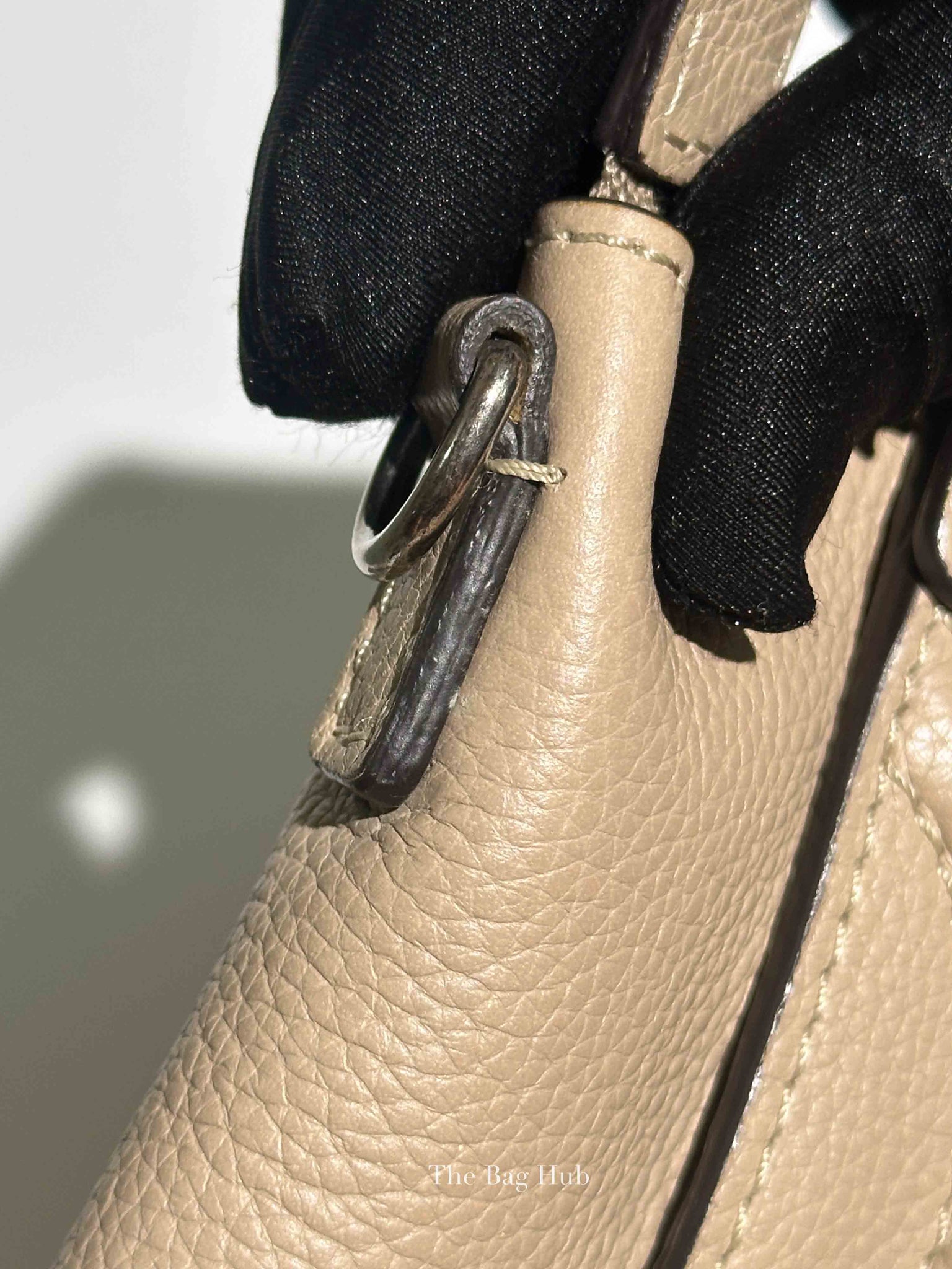 Celine Beige Drummed Calfskin Nano Luggage Bag
