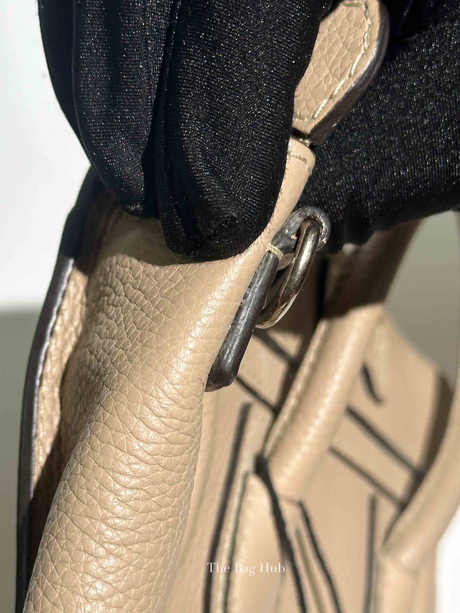 Celine Beige Drummed Calfskin Nano Luggage Bag