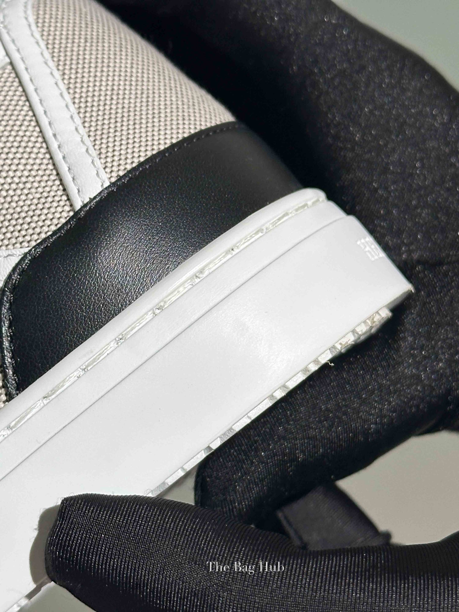 Hermes Prunoir/Blanc Leather Get Sneakers Size 38.5
