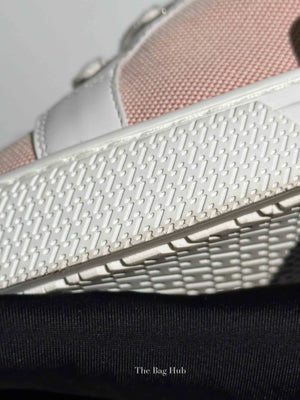 Hermes Framboise/Blanc Canvas Day Sneakers Size 38.5 PHW