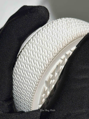 Hermes Framboise/Blanc Canvas Day Sneakers Size 38.5 PHW