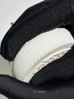 Hermes Framboise/Blanc Canvas Day Sneakers Size 38.5 PHW