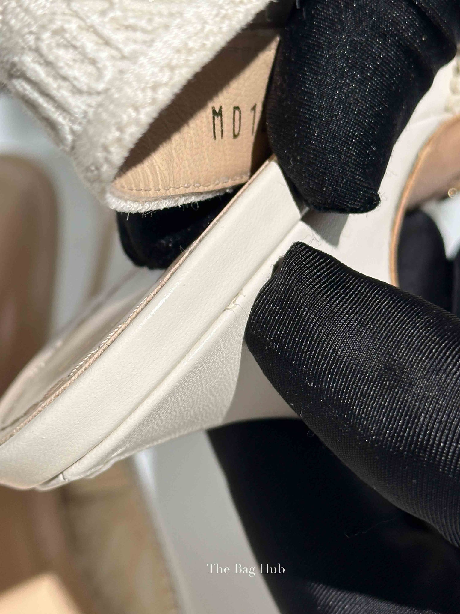 Dior Ivory Mesh Embroidered J'Adior Slingback Pumps Size 40