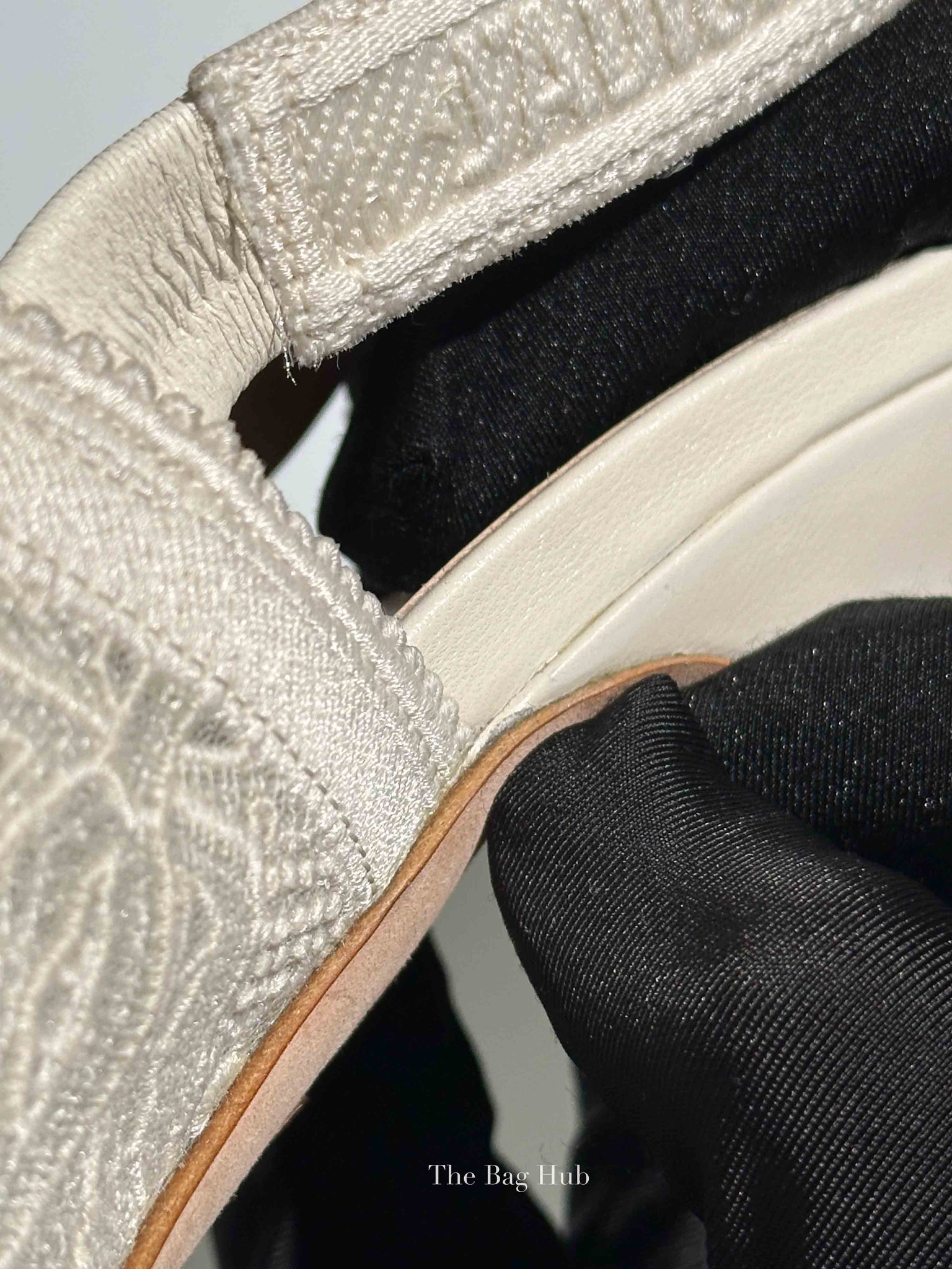 Dior Ivory Mesh Embroidered J'Adior Slingback Pumps Size 40