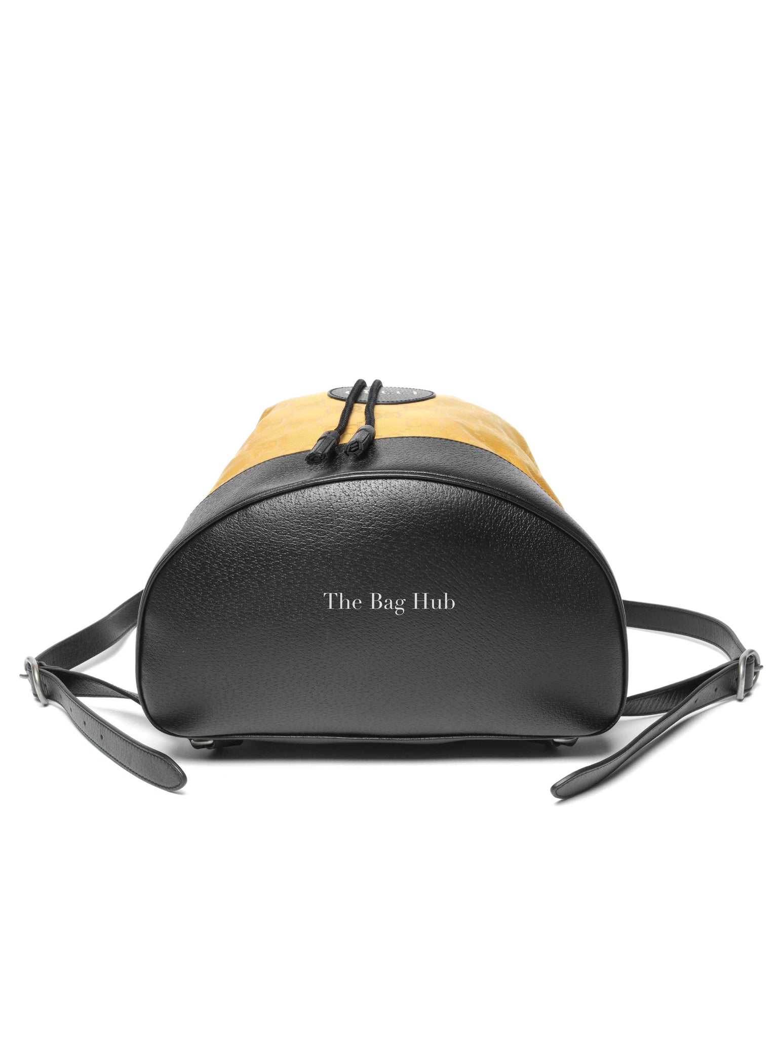 Gucci Yellow Econyl Nylon Monogram Off The Grid Drawstring Bucket Backpack