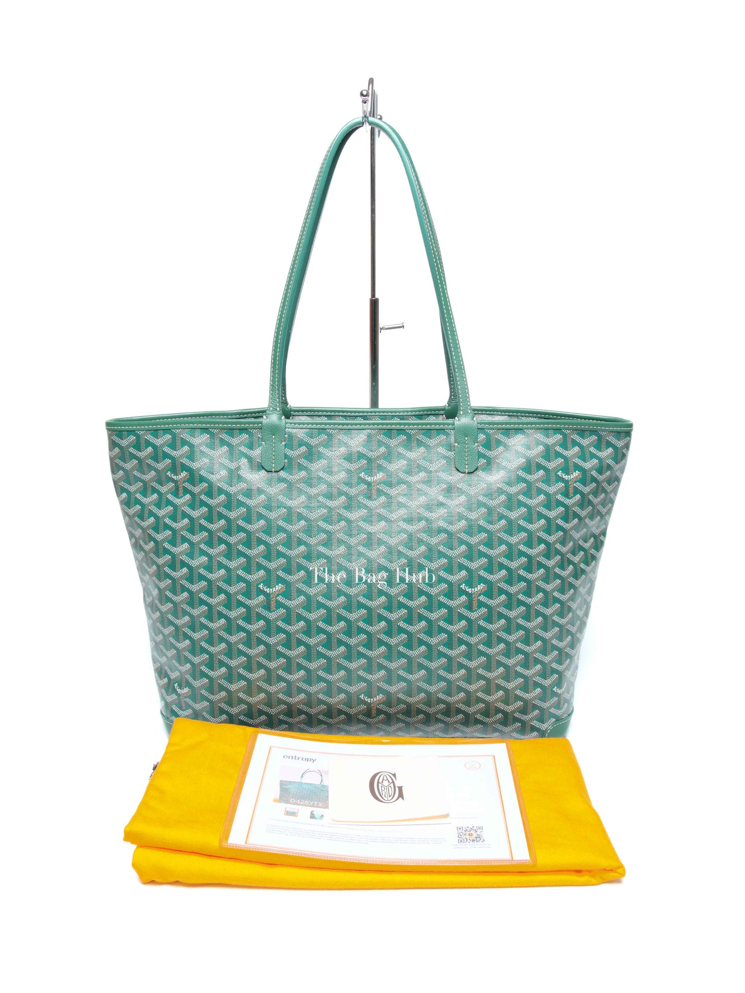 Goyard Green Canvas Artois MM Tote Bag