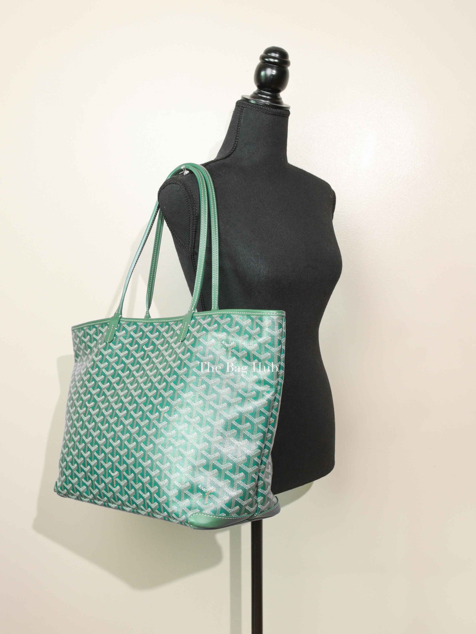 Goyard Green Canvas Artois MM Tote Bag