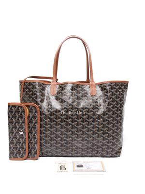 Goyard Black/Tan Canvas St. Louis PM Tote Bag