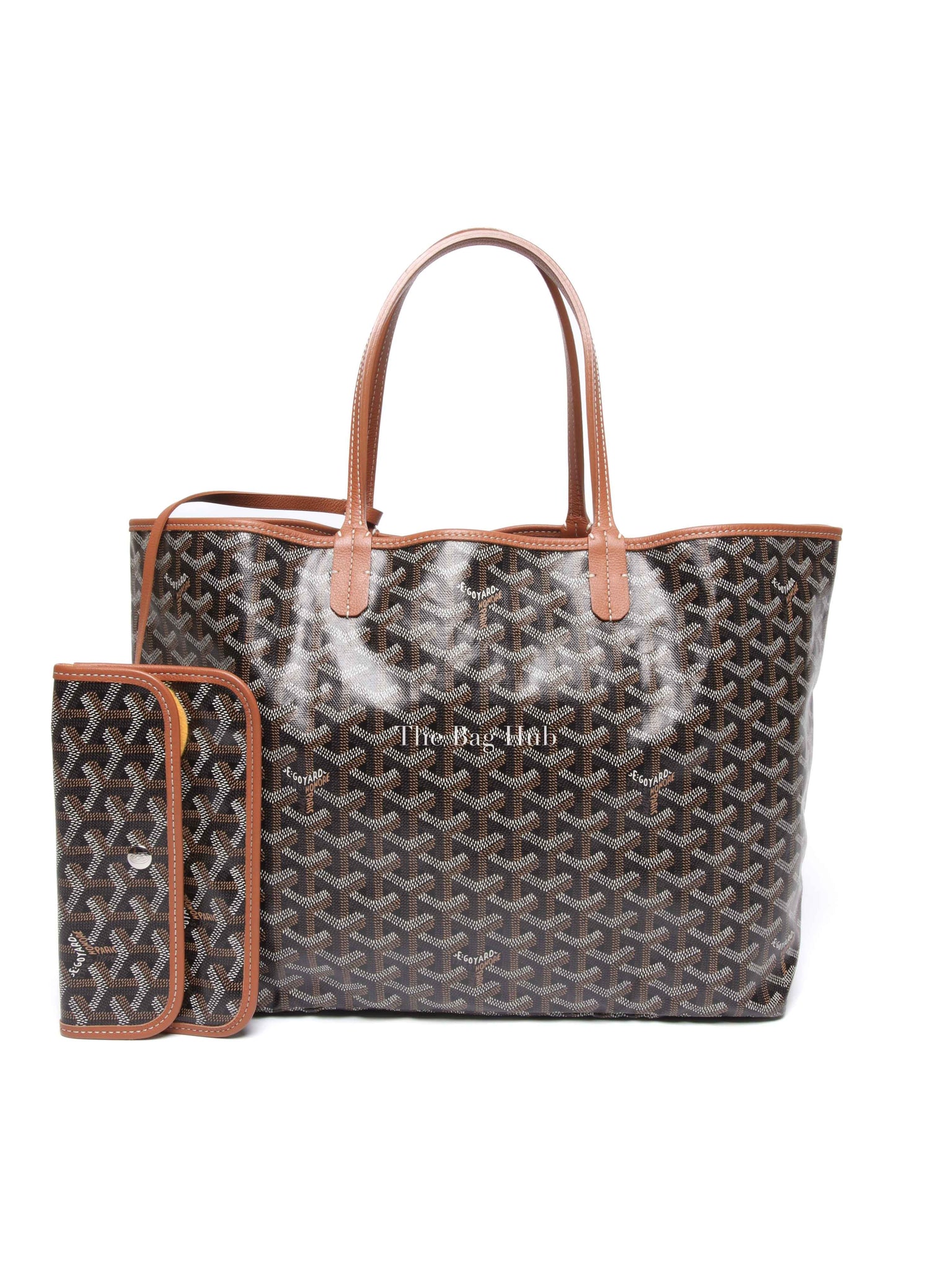 Goyard Black/Tan Canvas St. Louis PM Tote Bag