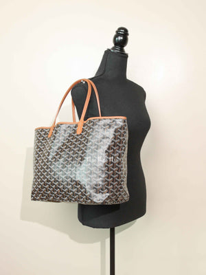 Goyard Black/Tan Canvas St. Louis PM Tote Bag
